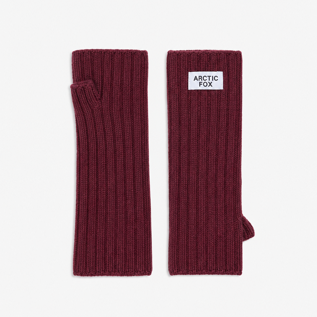 Fingerless gloves crafted from 100% superfine merino wool