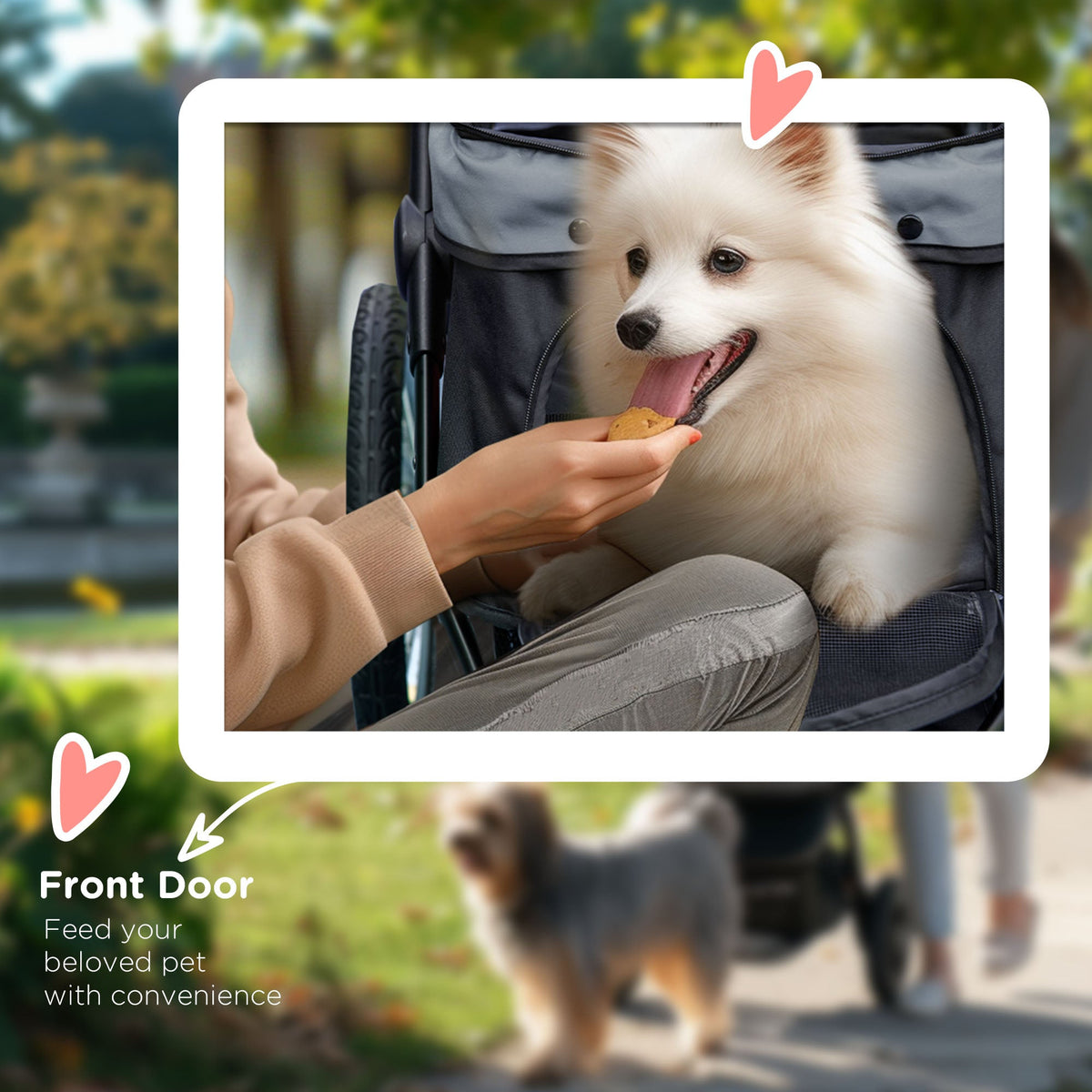 PawHut Dog Stroller Jogger - Grey