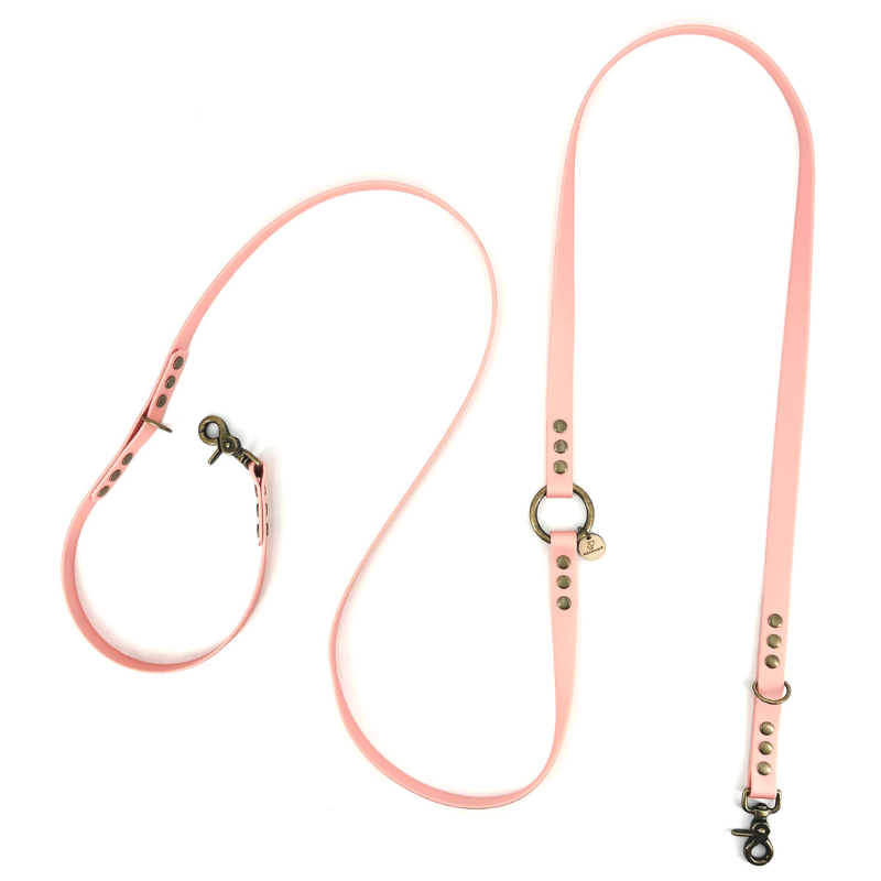 Kitsunē BioThane® Multi-Position Dog Lead – Pink Candy