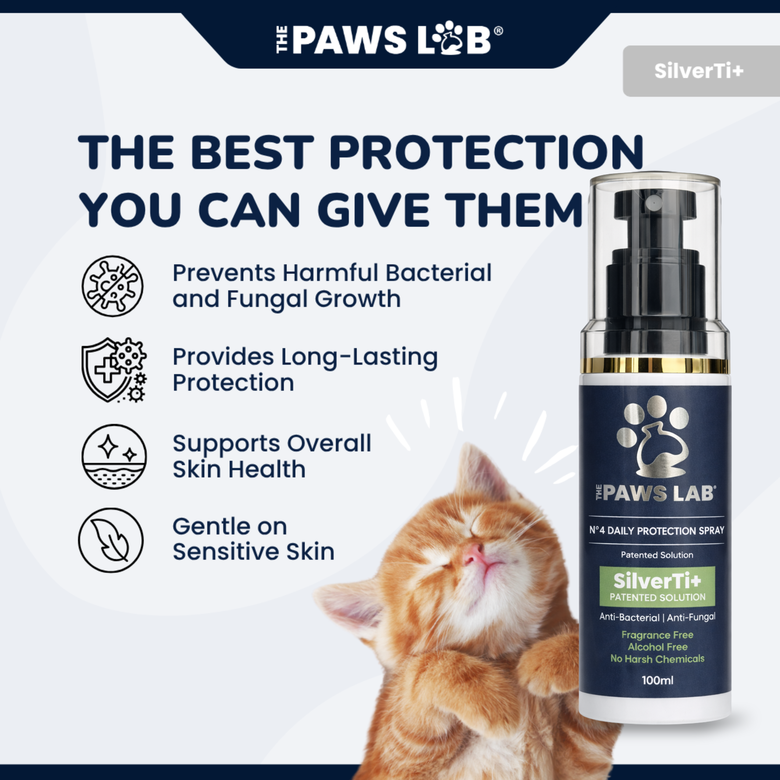 Daily dog grooming spray for paws and coats after outdoor walks.
