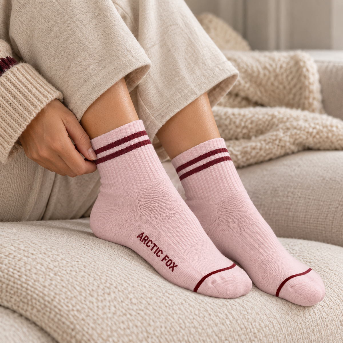 Arctic Fox & Co. twin stripe socks for women