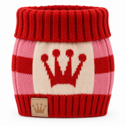 Aristopet LOL knitted dog neck warmer with crown motif.