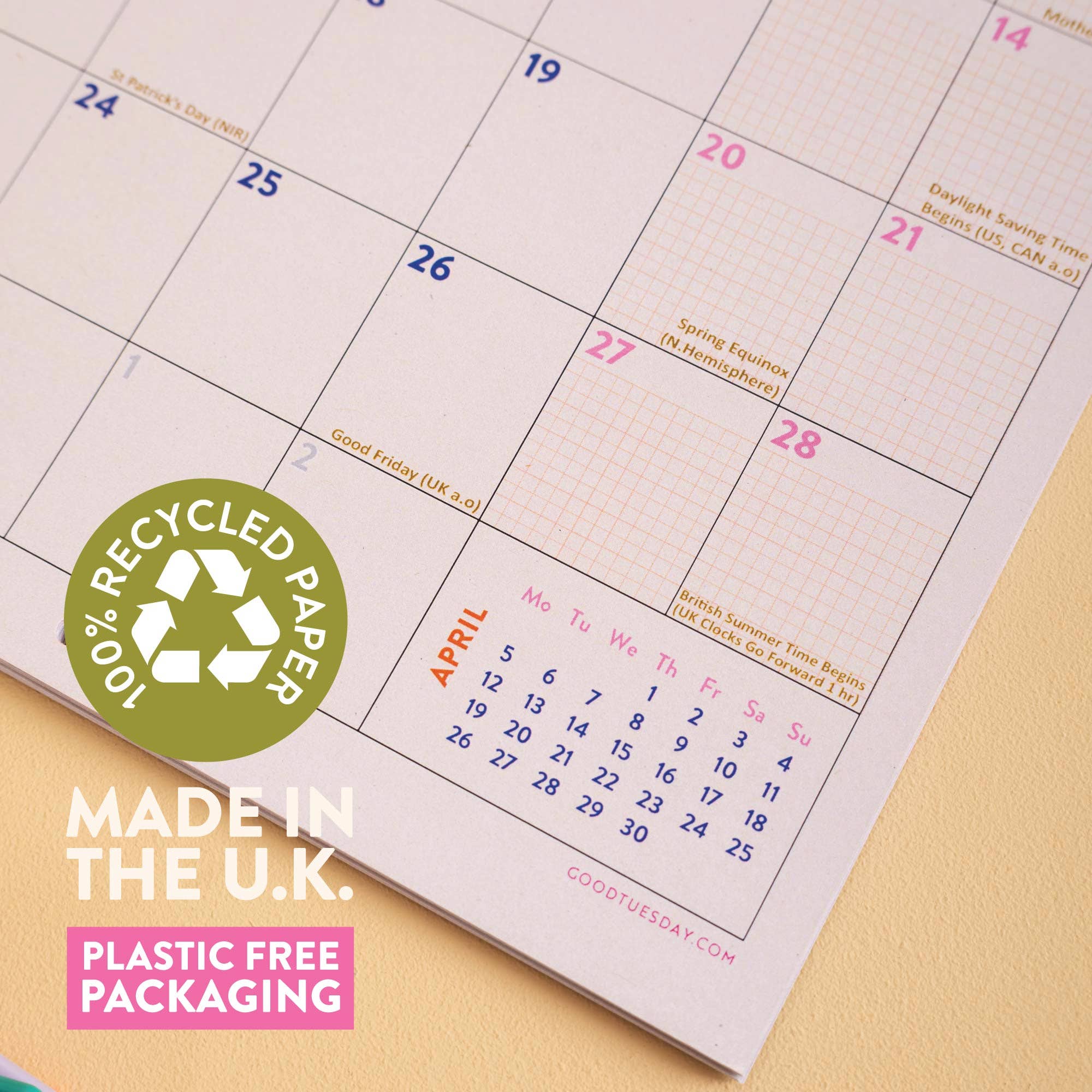 Colourful illustrated Arty Dogs wall calendar for 2027.