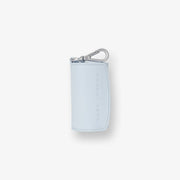 Barc London Coastal Blue vegan leather dog waste bag holder with chrome hardware.