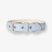 Barc London Dusk Blue City dog collar with silver-tone hardware.