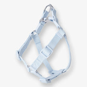 Barc London Dusk Blue luxury dog harness with silver-tone hardware from Bell & Beau