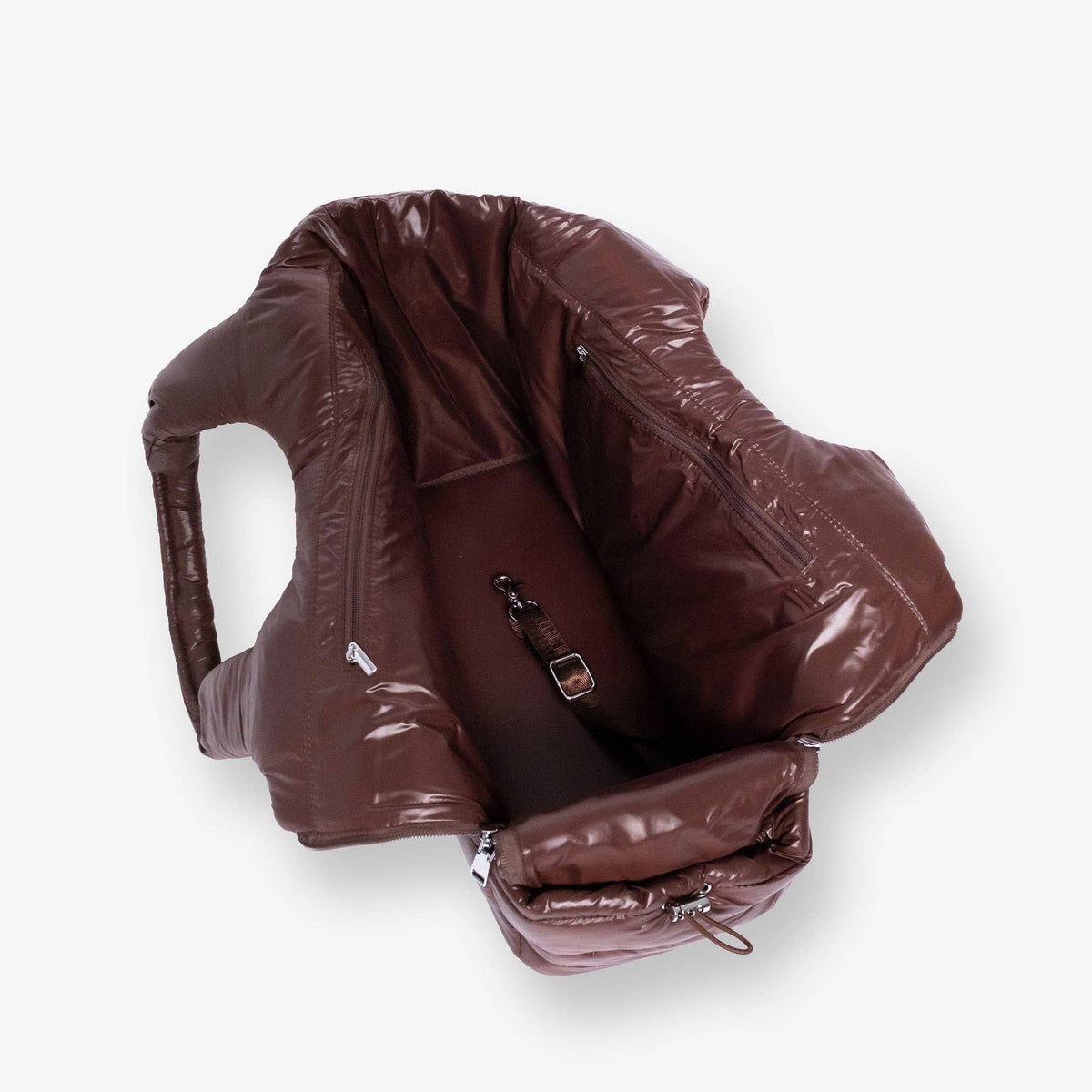Barc London quilted chocolate brown dog carrier