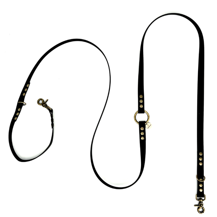 Kitsunē BioThane® Multi-Position Dog Lead – Reglisse Black