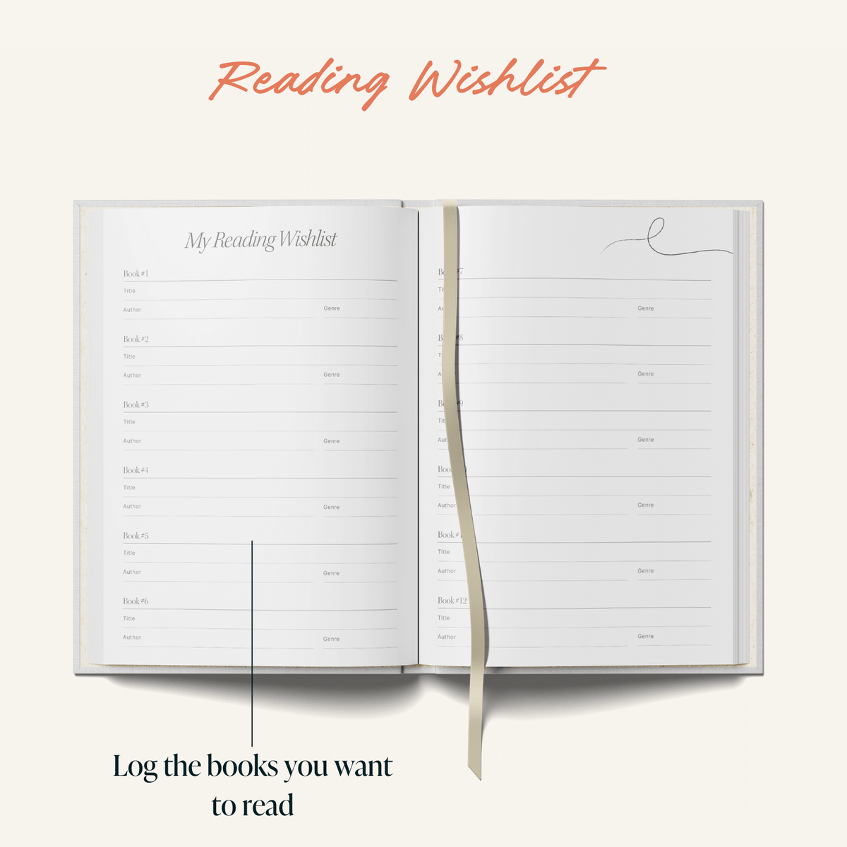 Yop & Tom reading journal open to structured book tracking and reading goal pages.
