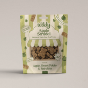 By Teddy Apple Strudel soft teddy bear shaped dog treats made with real apple