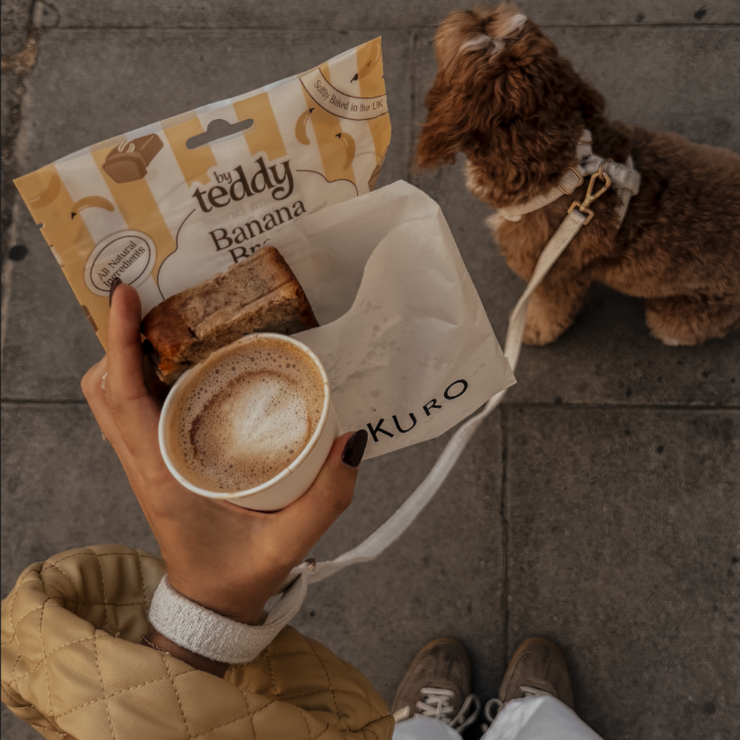 Teddy bear shaped Banana Bread soft dog treats by By Teddy