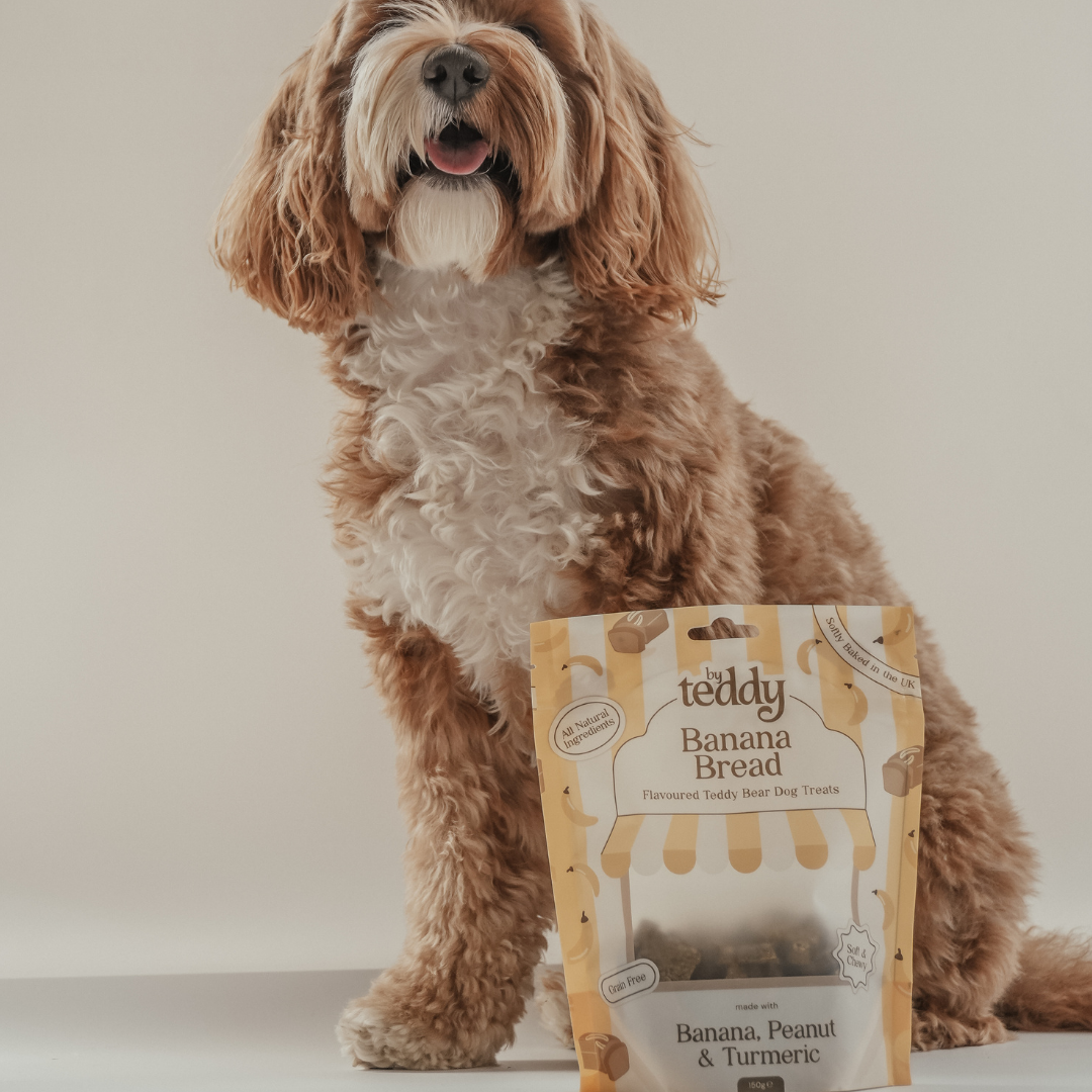 By Teddy soft dog treats made with 24 percent real dried banana