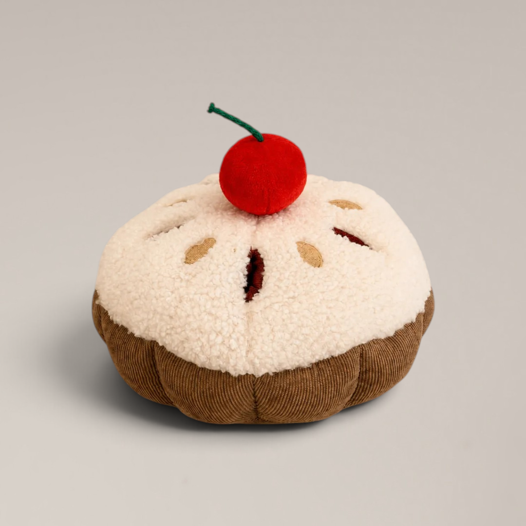 By Teddy Cherry Bakewell Tart dog toy