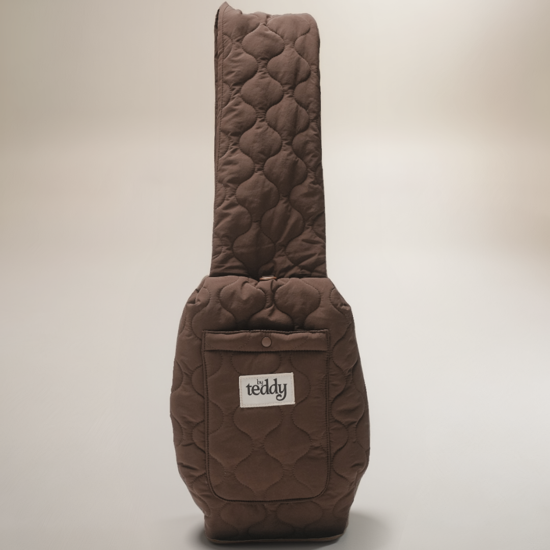By Teddy Chocolate Quilted Sling luxury dog carrier in soft quilted fabric