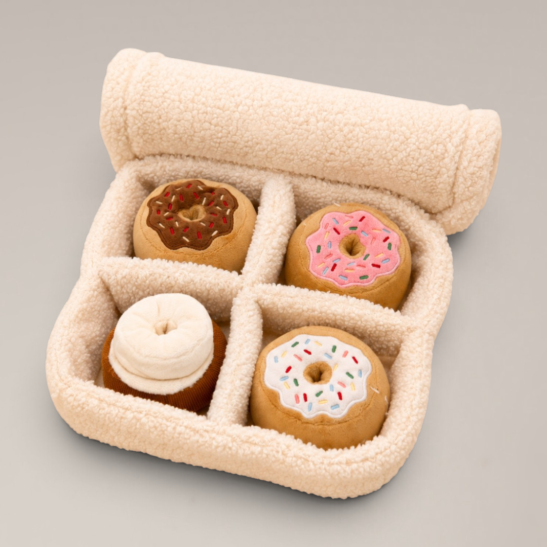 By Teddy Donut Selection Box interactive dog toy