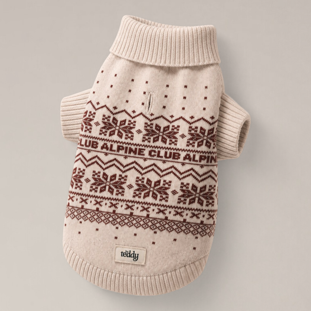 By Teddy Snowberry Après Ski Roll Neck Dog Jumper