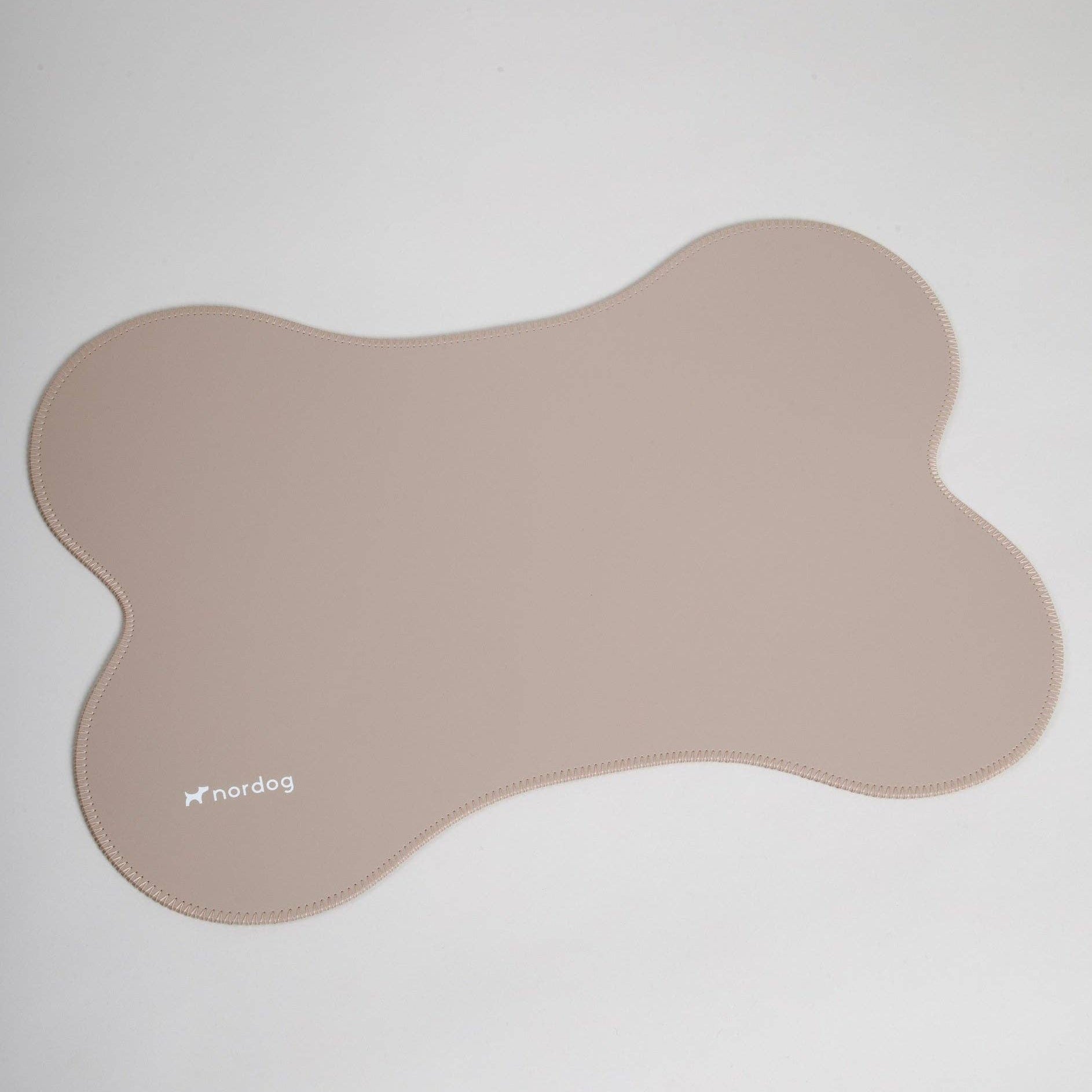 nordog silicone dog bowl mat cappuccino lifestyle
