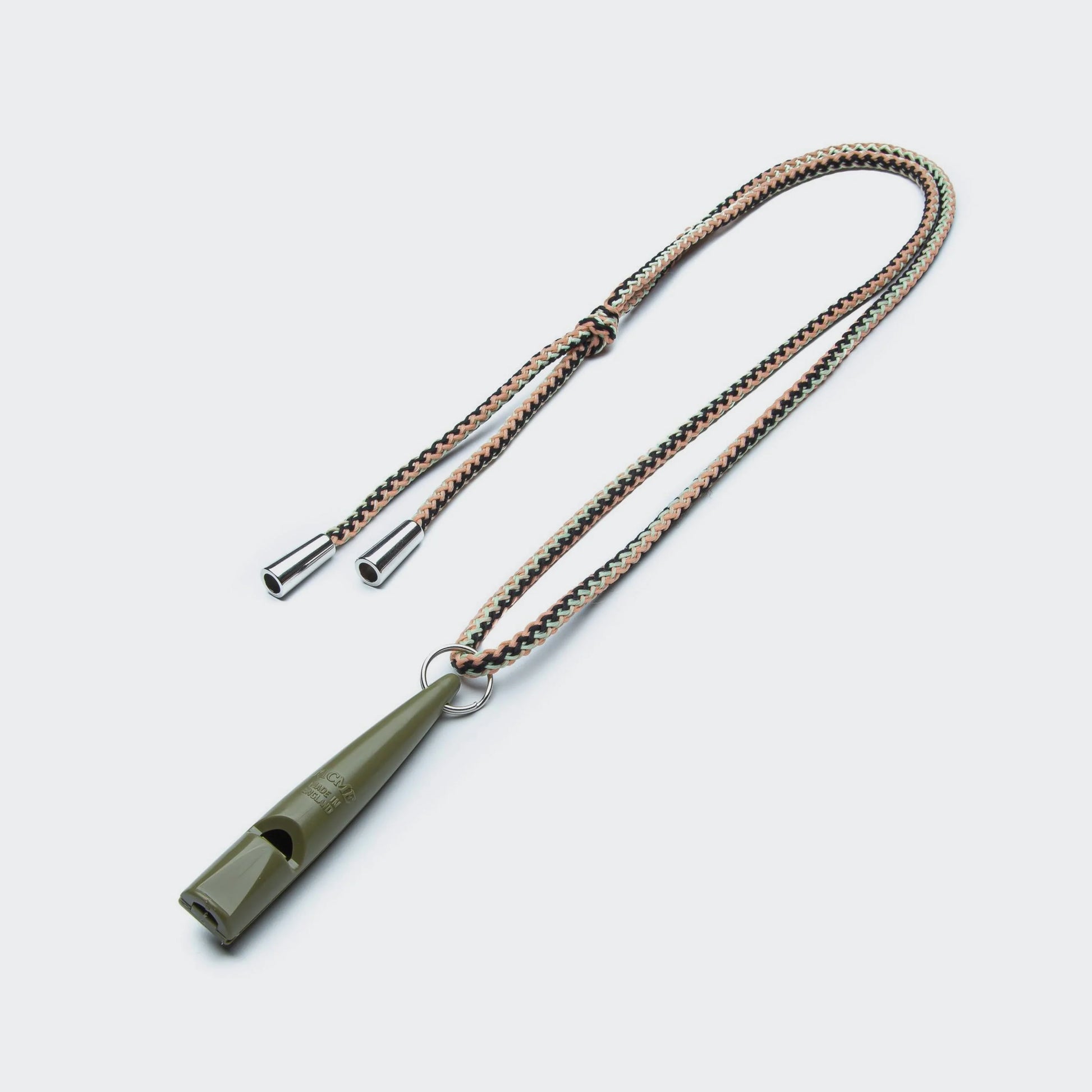 Cloud7 ACME Dog Whistle with olive braided neck strap for dog recall training from Bell & Beau.