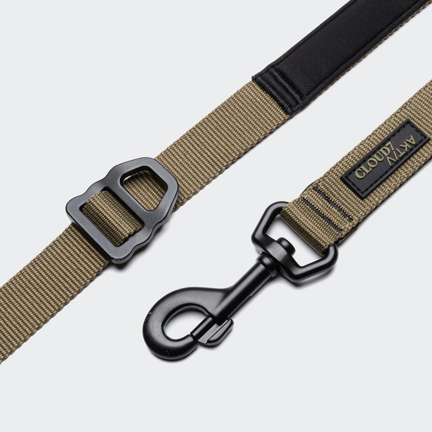 Cloud7 L-1 Hands-Free Leash in khaki and grey designed for active dog owners and outdoor adventures.