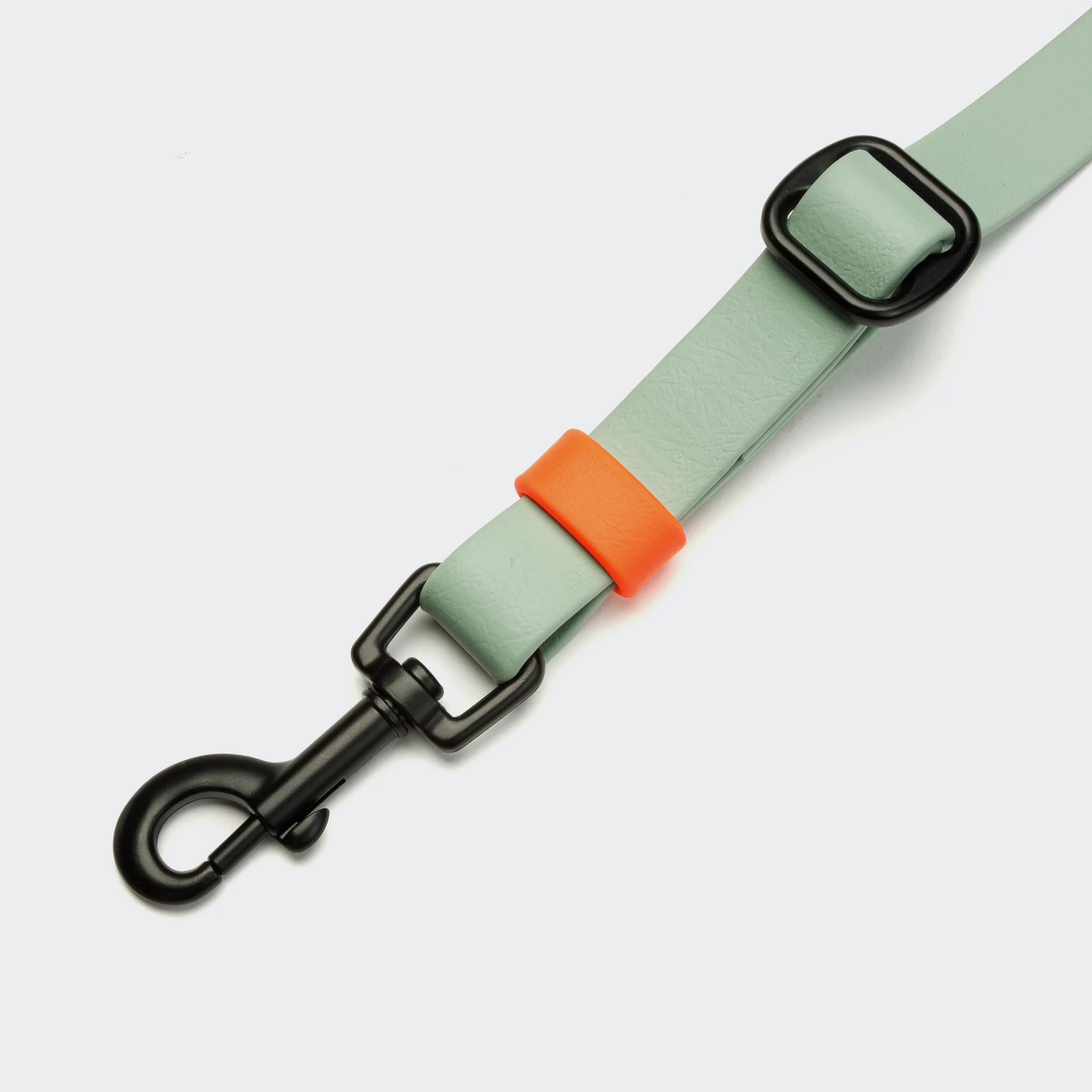 Cloud7 Hands-Free Leash BioThane Ipanema Mint Neon Orange ideal for hiking, travel and active dog owners.