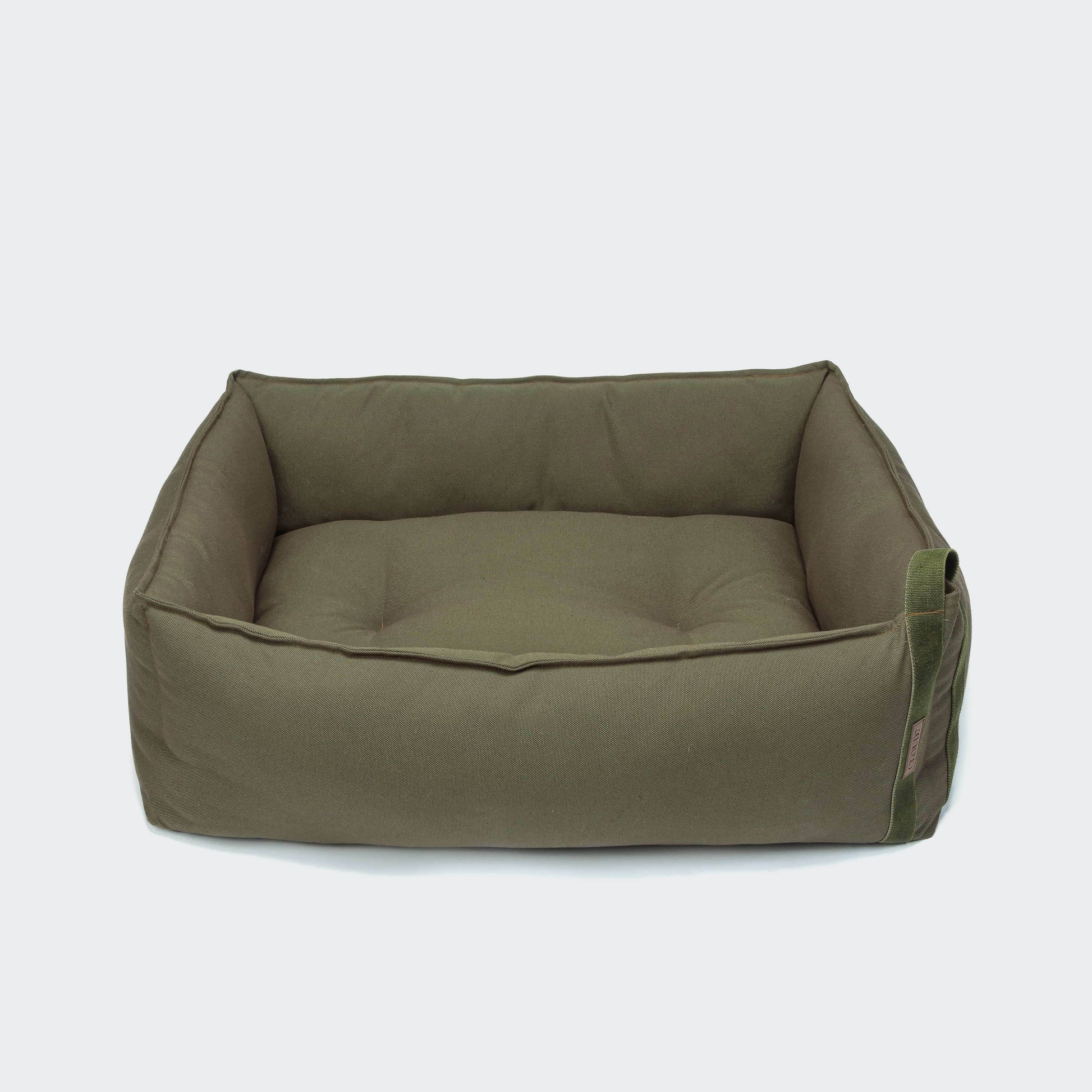 Cloud7 Dog Bed Boost Canvas Olive featuring supportive raised sides and premium cushioning from Bell & Beau.