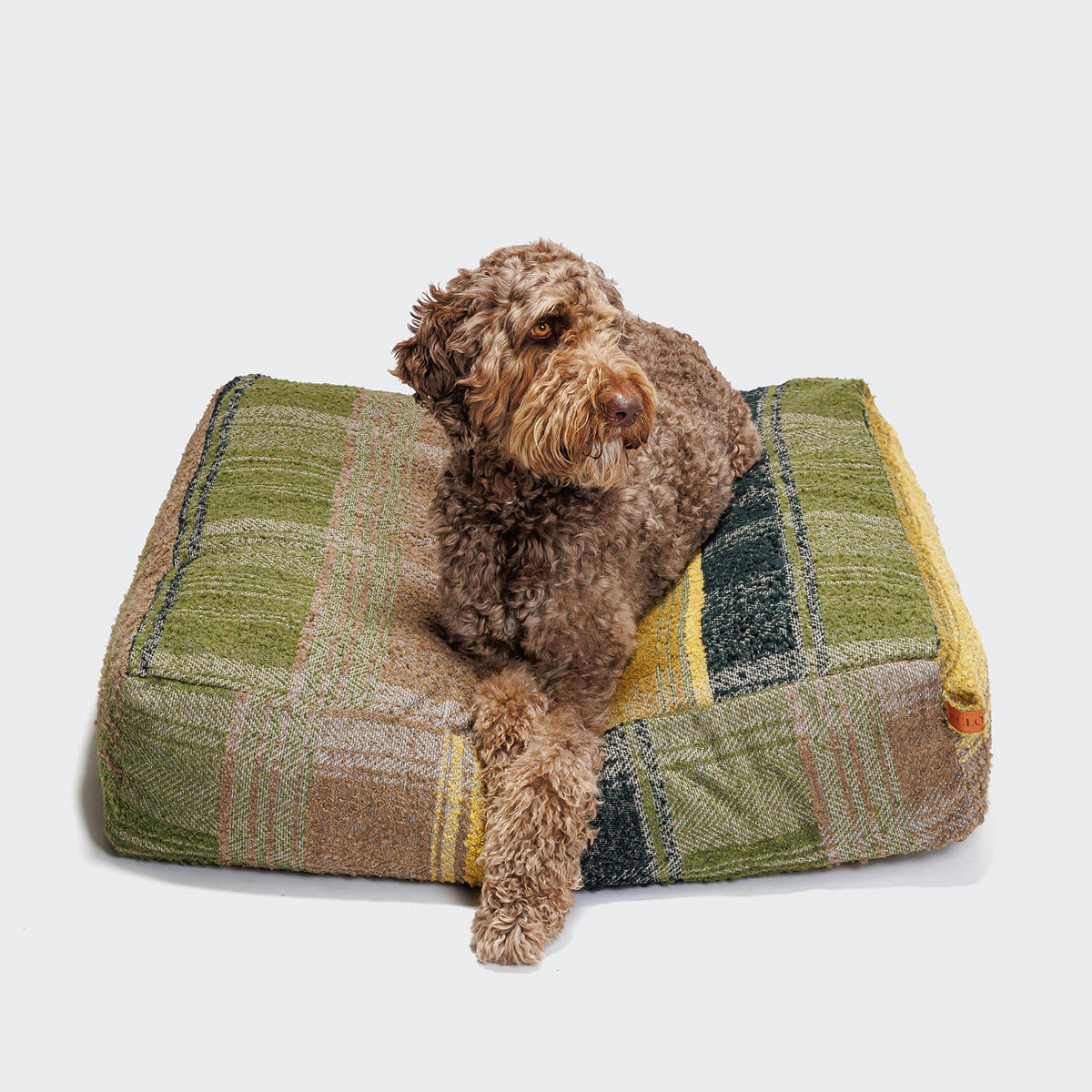 Cloud7 Dog Bed Cube Tartan - Green