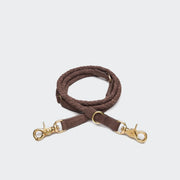Cloud7 Dog Leash Ravello Hazel handcrafted from Italian nubuck leather with genuine brass hardware from Bell & Beau.