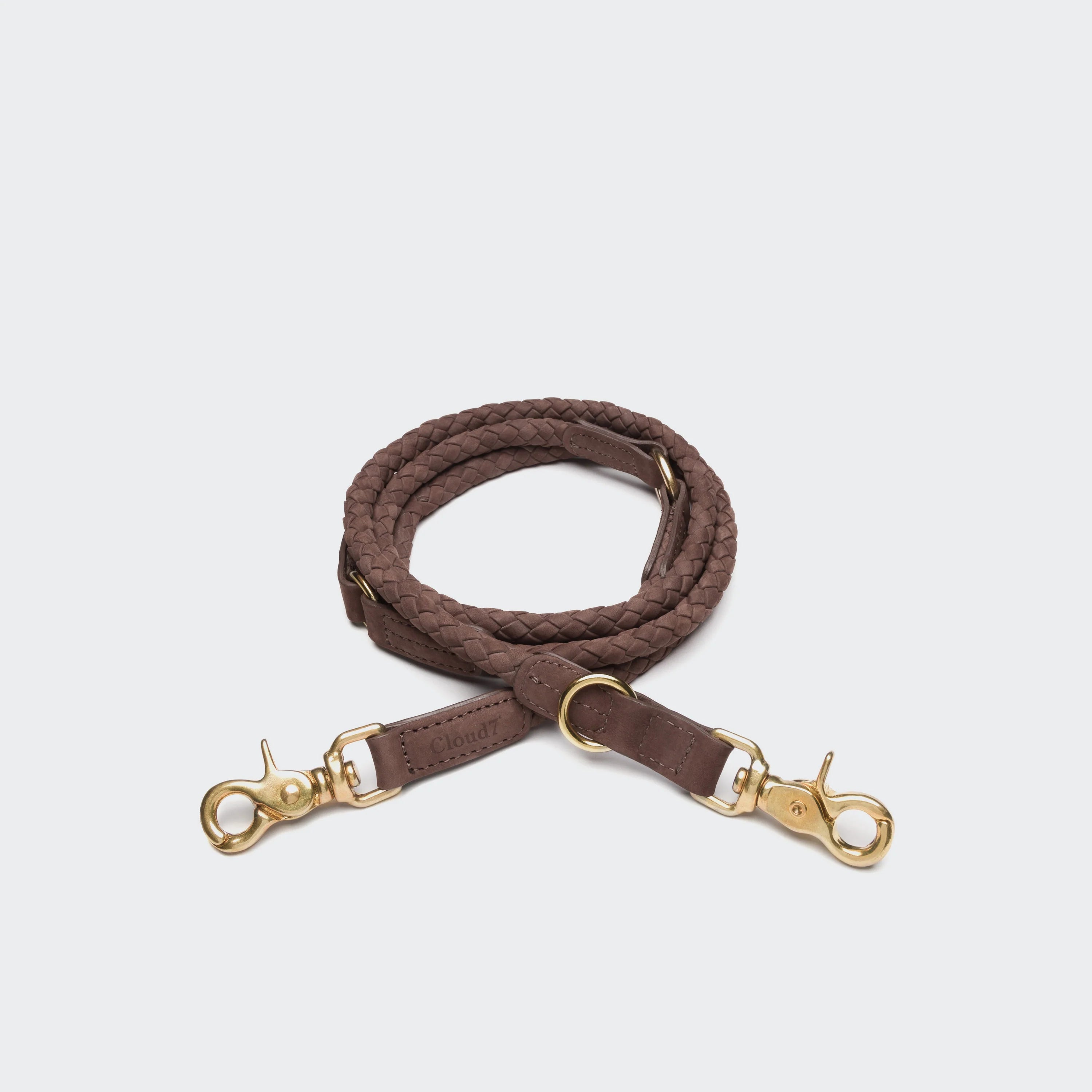 Cloud7 Dog Leash Ravello Hazel handcrafted from Italian nubuck leather with genuine brass hardware from Bell & Beau.