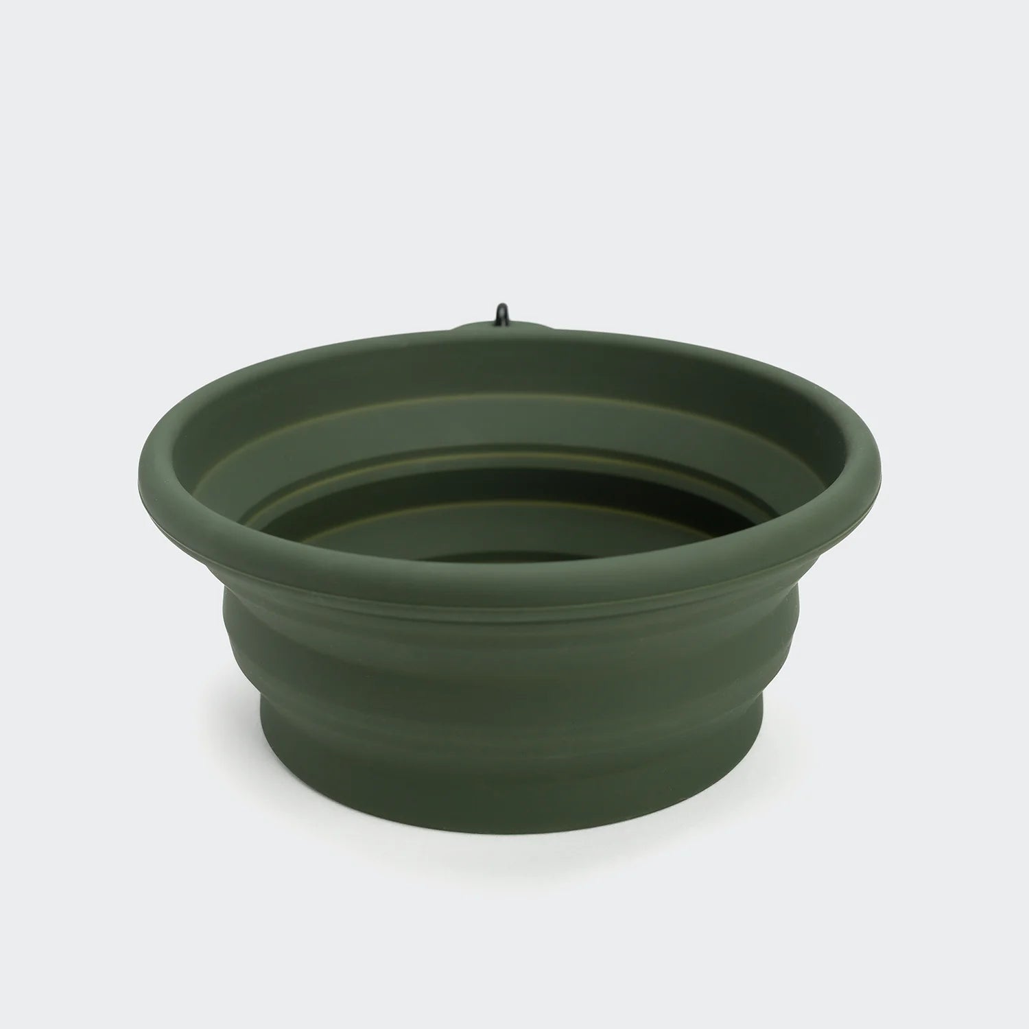 Cloud7 Foldable Travel Bowl AKTIV Dark Olive portable silicone dog bowl with carabiner clip from Bell & Beau.