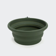 Cloud7 Foldable Travel Bowl AKTIV Dark Olive portable silicone dog bowl with carabiner clip from Bell & Beau.