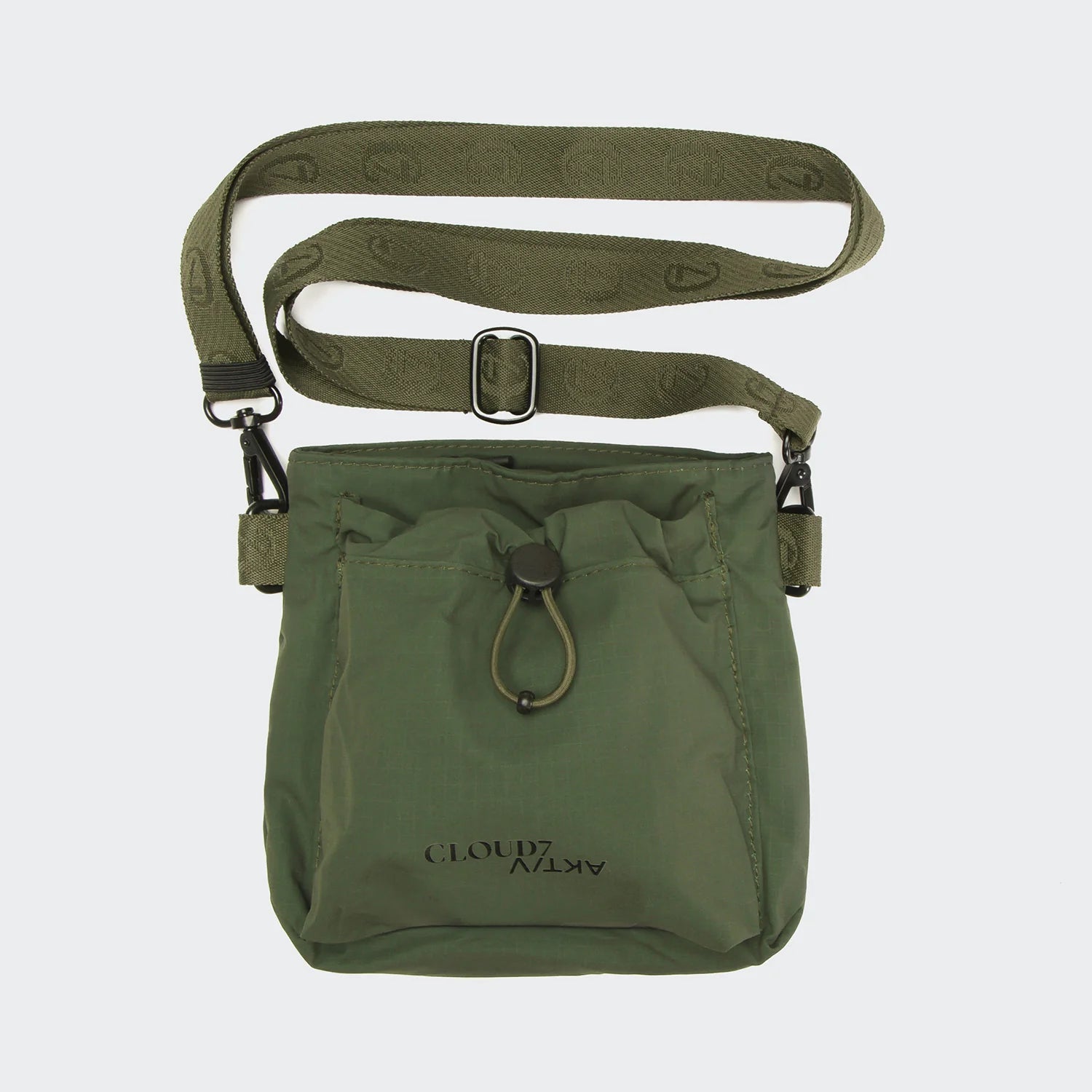 Cloud7 Goodie Bag AKTIV Olive crossbody dog walking bag with treat and poo bag compartments from Bell & Beau.
