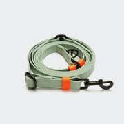 Cloud7 Hands-Free Leash BioThane Ipanema Mint Neon Orange waterproof dog lead available at Bell & Beau.