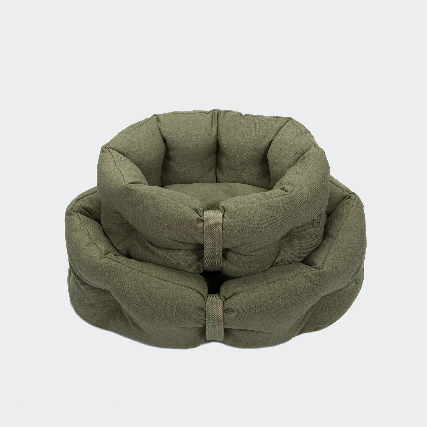 Premium puppy bed featuring supportive cushioning and removable washable cover.