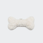Cloud7 LoveBone Dog Toy White crafted from cotton canvas and available at Bell & Beau.