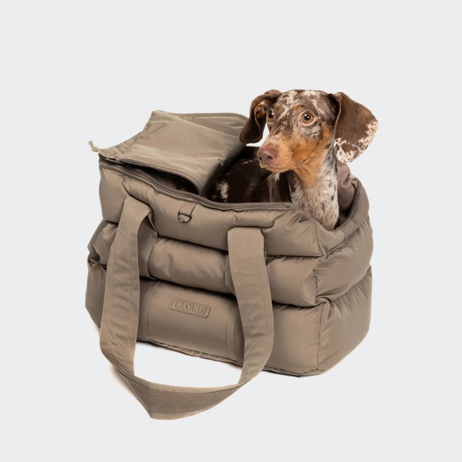 Cloud7 Montreal Dog Carrier in Sandy Brown luxury dog travel bag for small dogs