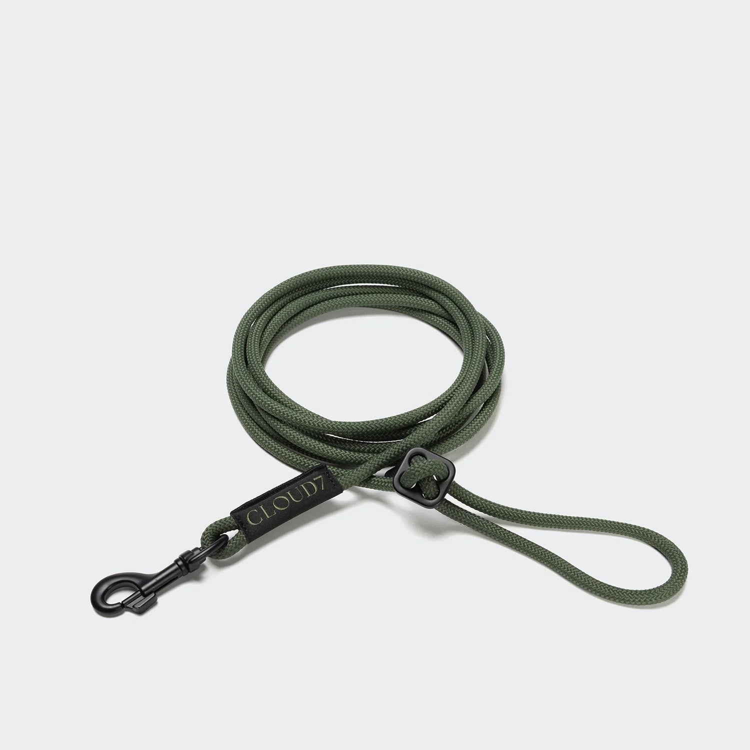 Cloud7 Rope Leash LTTL Dark Olive lightweight dog lead for puppies and small dogs available at Bell & Beau.