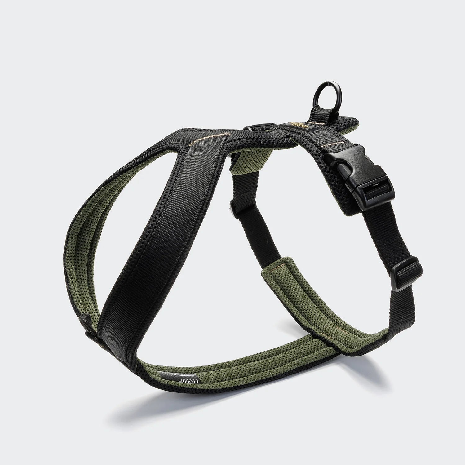 Cloud7 Y-1 Harness AKTIV Air-Mesh Black lightweight breathable dog harness available at Bell & Beau.