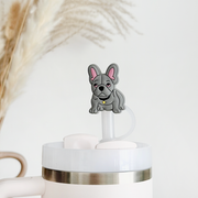Coconut Lane Blue Frenchie Straw Cover