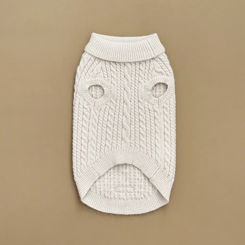 Cocopup London classic cable knit jumper for dogs