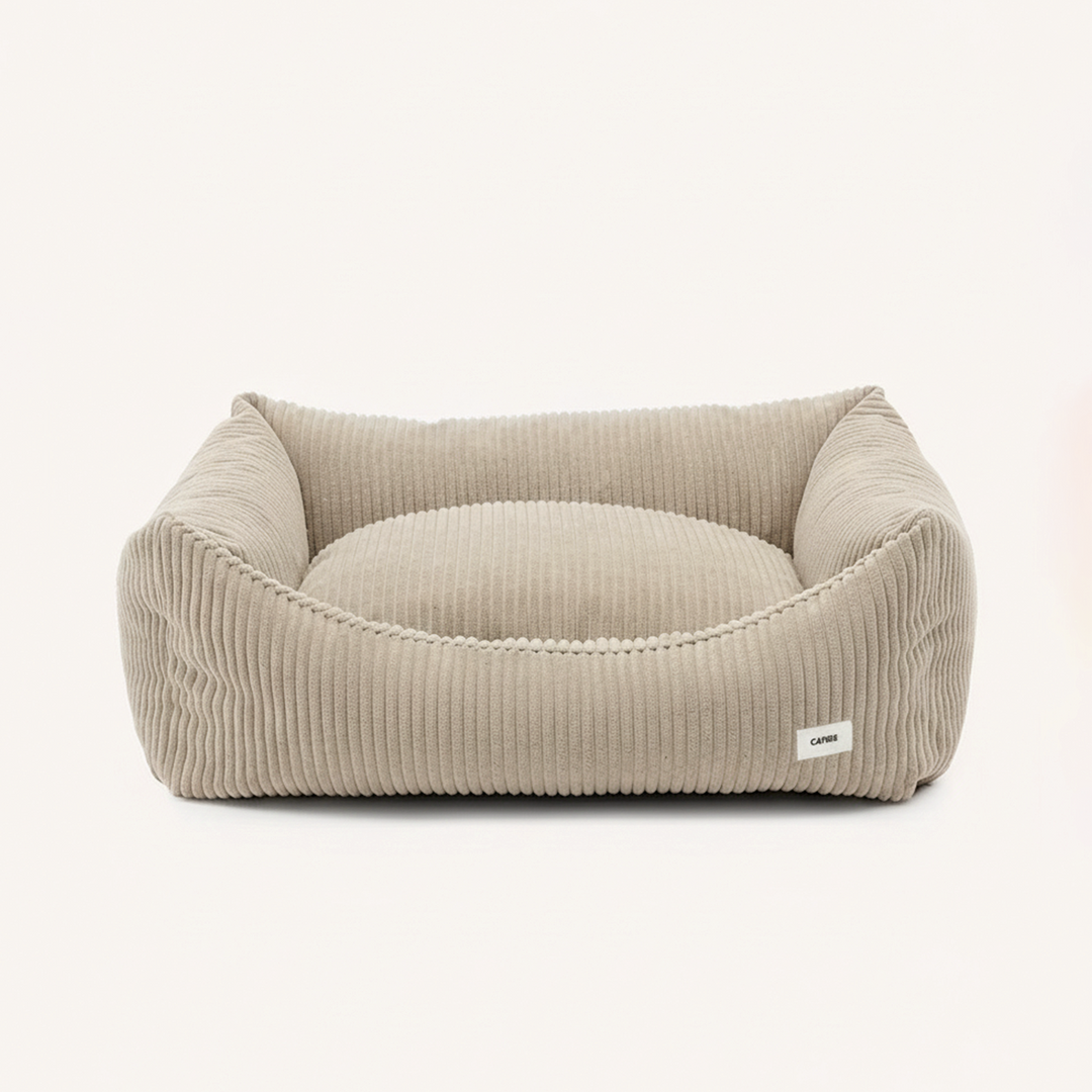 CAFIDE Snozy Corduroy Dog Bed – Beige (PRE ORDER)