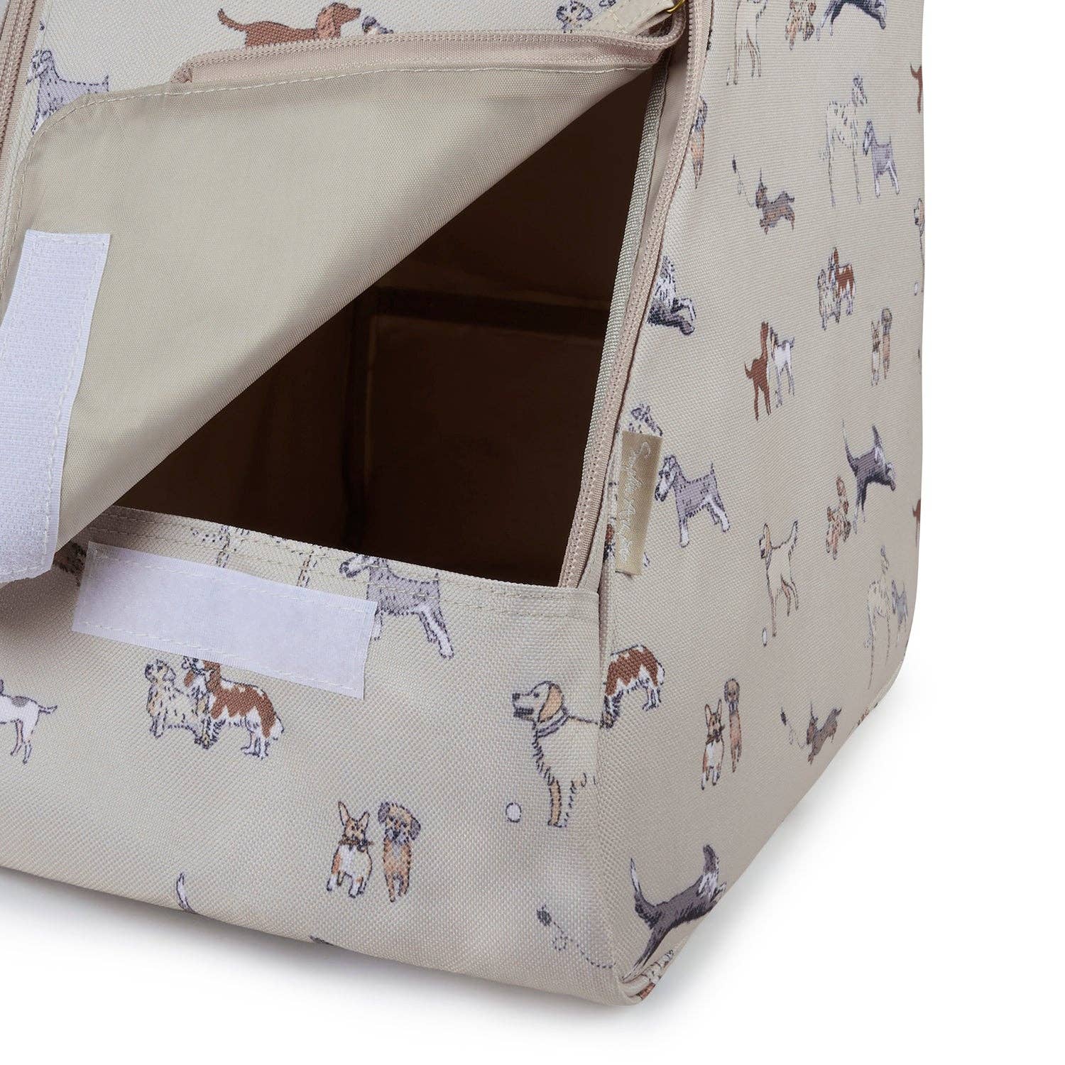 Stylish boot bag for keeping muddy walking boots organised after dog walks.