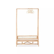 CuddleCo Aria natural rattan clothes rail for dog clothing