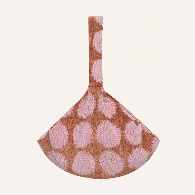 DOGGUO Dot Dog Carrier Bag in mocha and pink