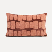 DOGGUO Staple Stones brown and peach rectangular jacquard interior cushion