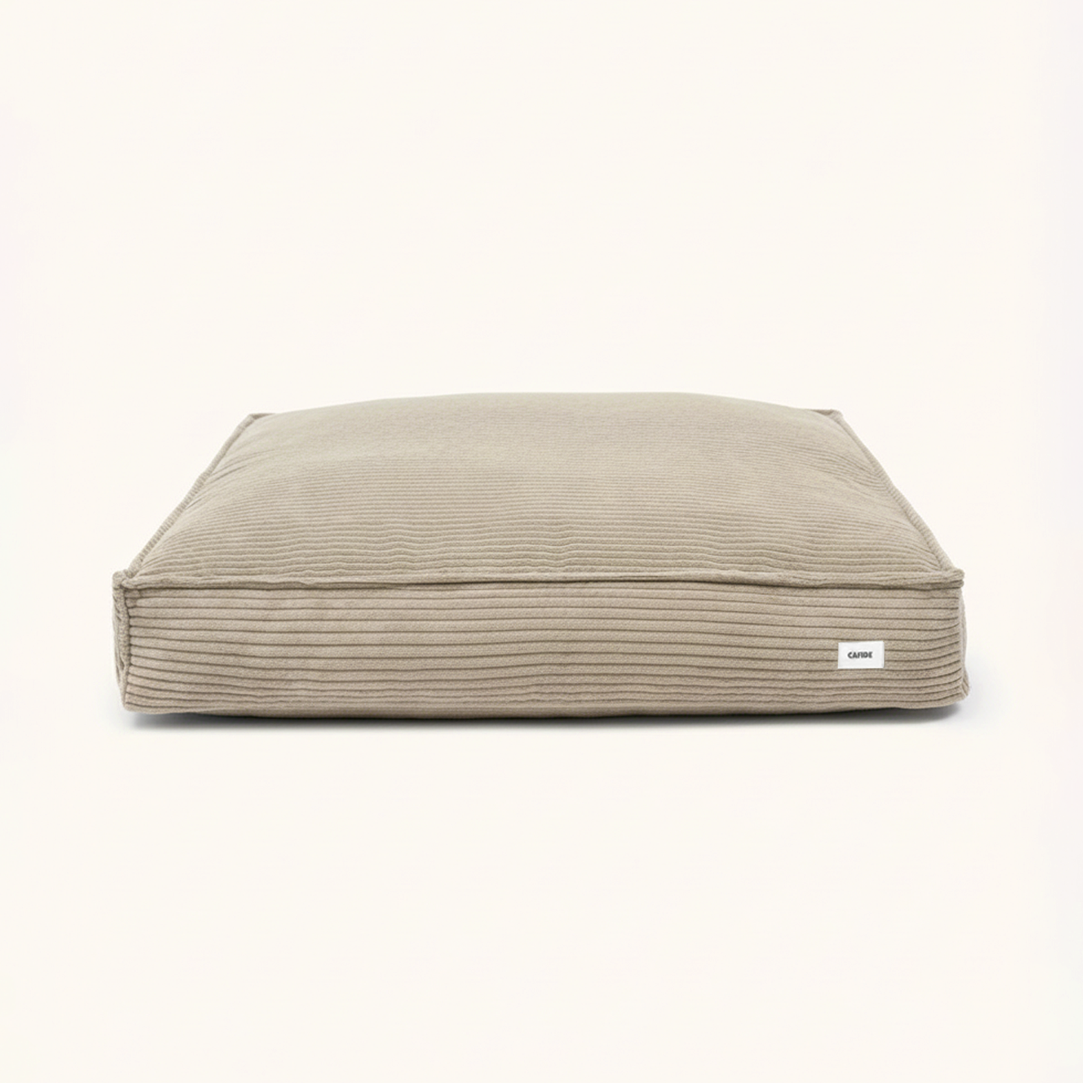 Luxury CAFIDE Cuadra dog bed featuring soft corduroy upholstery and supportive recycled filling.