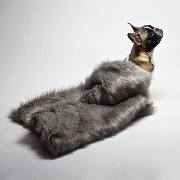 Soft Silver designer dog blanket by Labbvenn for stylish modern homes.