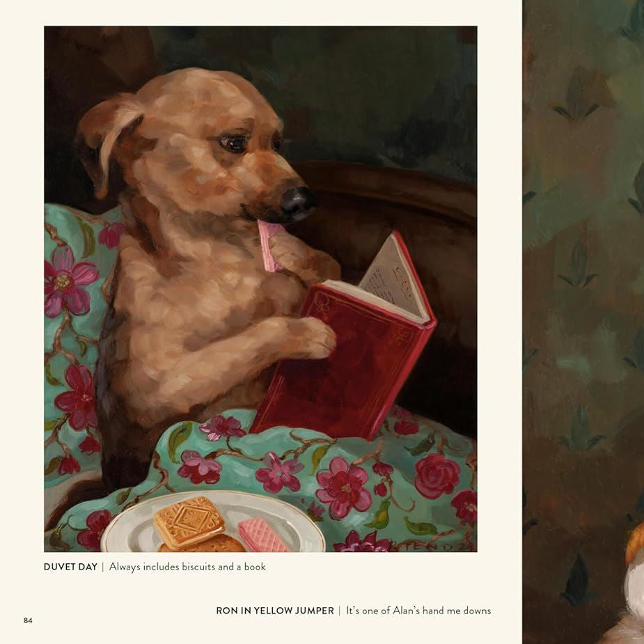 Luxury dog art book showcasing Alison Friend's charming and characterful canine portraits.