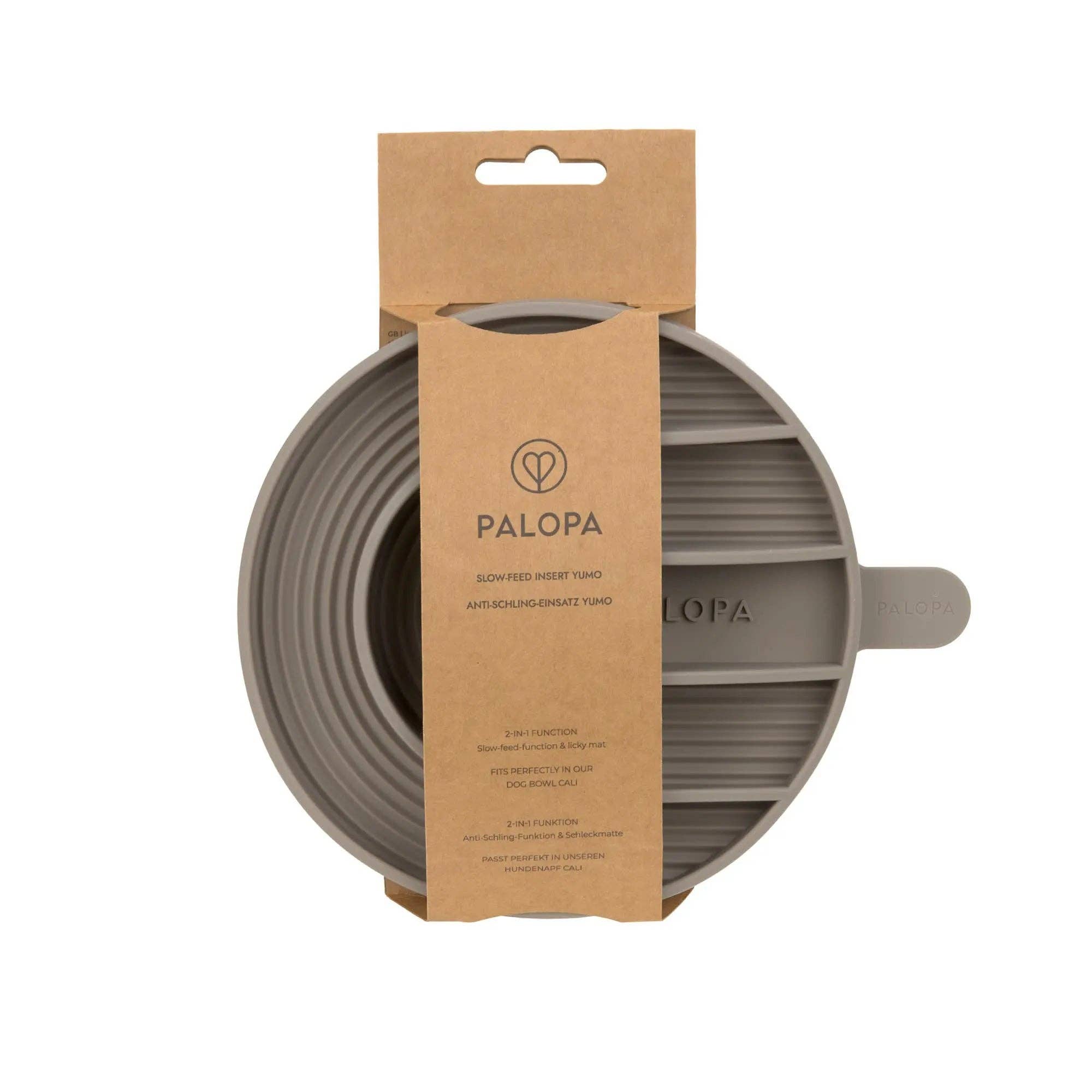Multi-purpose dog feeding accessory that functions as both a slow feeder and lick mat.