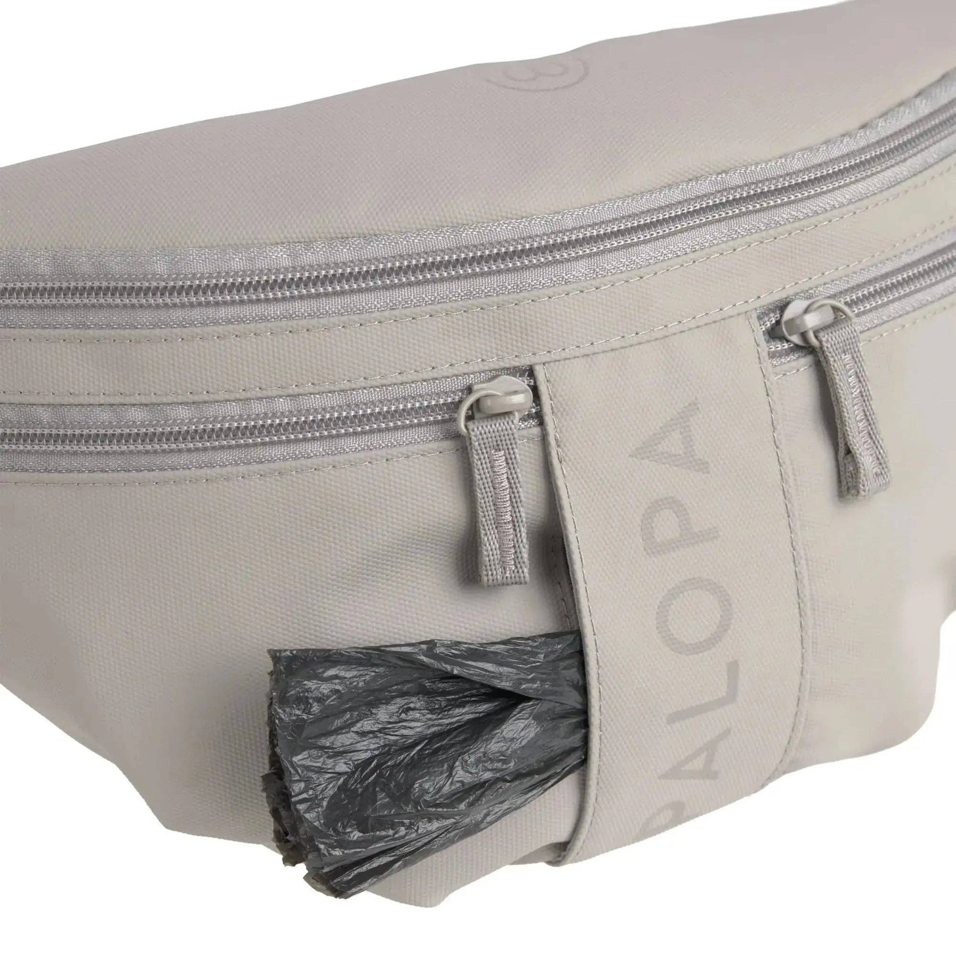 Luxury dog training bag featuring a washable treat compartment and spacious zipped storage.