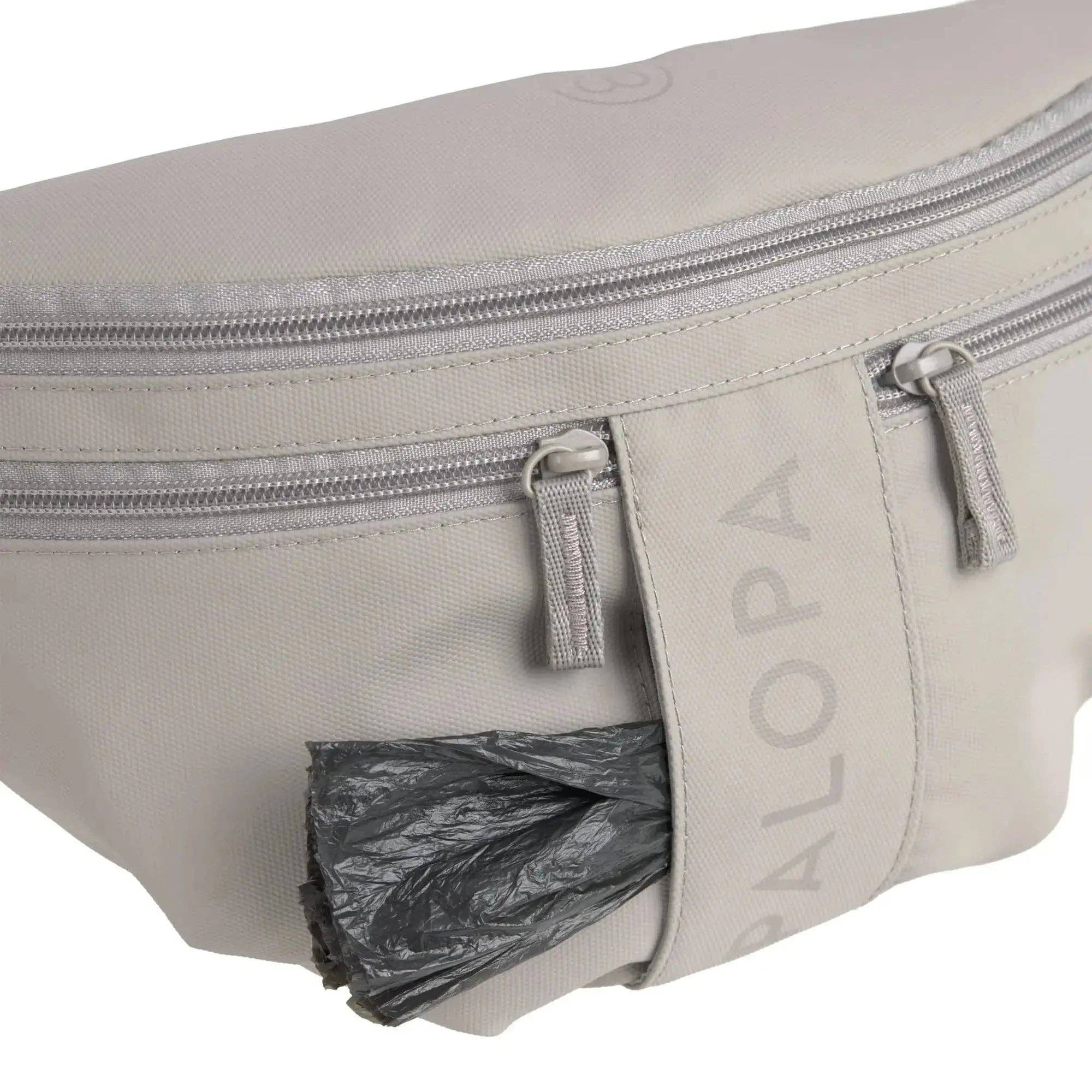 Luxury dog training bag featuring a washable treat compartment and spacious zipped storage.